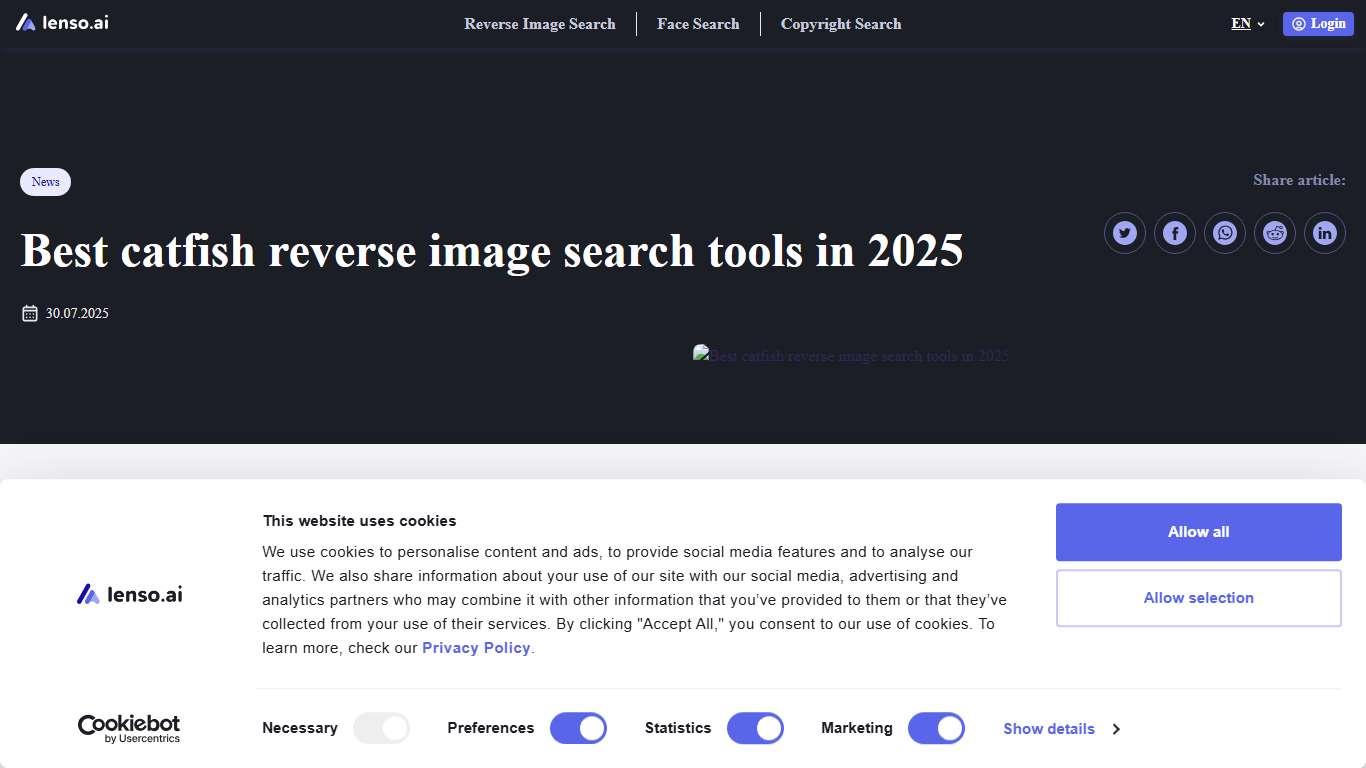 Best catfish reverse image search tools in 2025